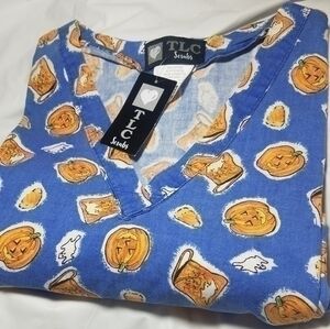 TLC Scrubs Trick Or Treat Top